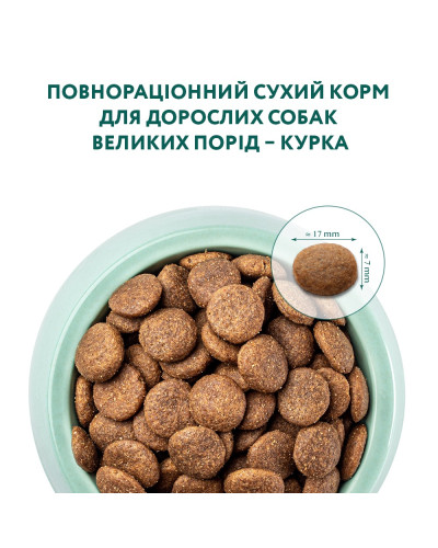 Сухий корм для собак великих порід OptiMeal з куркою 12 кг