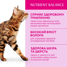 Вологий корм для котів OptiMeal Adult з ягнятком та овочами в желе 85 г