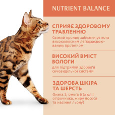 Вологий корм для котів OptiMeal Adult із кроликом у білому соусі 85 г