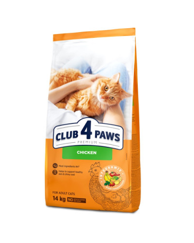 Сухий корм для котів Club 4 Paws з куркою 14 кг