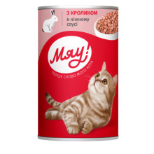 Влажный корм для котов Мяу кролик в соусе 415 г