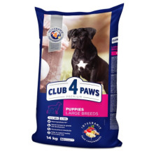 Сухий корм для цуценят великих порід Club 4 Paws з куркою 14 кг