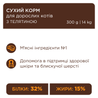 Сухий корм для котів Club 4 Paws with Veal з телятиною 900 г