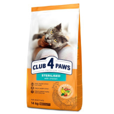 Сухий корм для стерилізованих котів Club 4 Paws Sterilized із куркою 14 кг