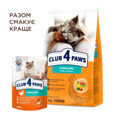 Сухий корм для стерилізованих котів Club 4 Paws Sterilized із куркою 14 кг