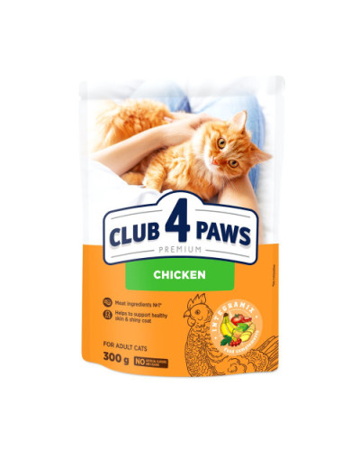 Сухий корм для котів Club 4 Paws з куркою 300 г