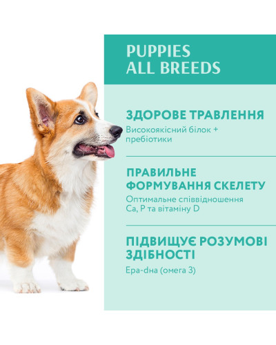 Сухий корм для цуценят всіх порід OptiMeal Puppy з індичкою 4 кг