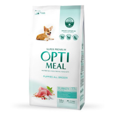Сухий корм для цуценят всіх порід OptiMeal Puppy з індичкою 1.5 кг