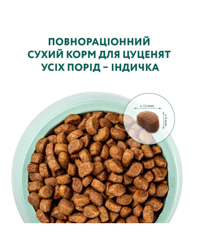 Сухий корм для цуценят всіх порід OptiMeal Puppy з індичкою 1.5 кг
