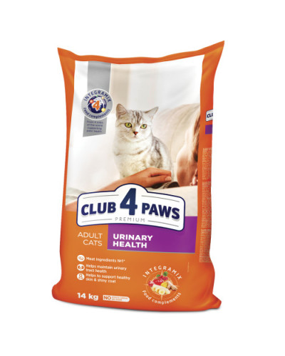 Сухий корм для котів Club 4 Paws Urinary для профілактики сечокам'яної хвороби з куркою 14 кг