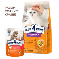 Сухий корм для котів Club 4 Paws Urinary для профілактики сечокам'яної хвороби з куркою 14 кг