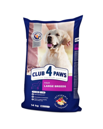 Сухий корм для собак великих порід Club 4 Paws з куркою 14 кг