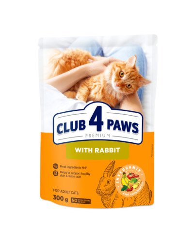 Сухий корм для котів Club 4 Paws with Rabbit з кроликом 300 г