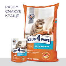Сухий корм для котів Club 4 Paws з лососем 14 кг