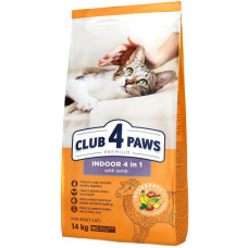 Сухий корм для котів Club 4 Paws Indoor 4в1 14 кг