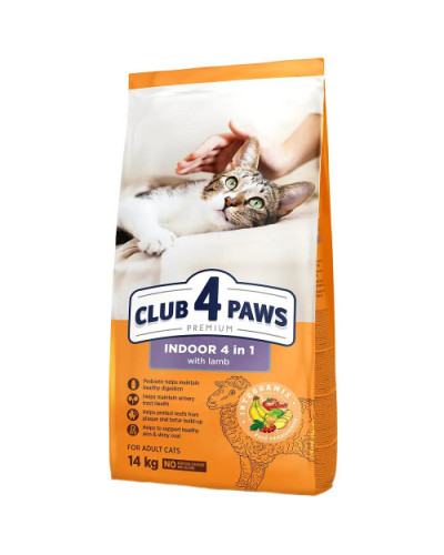 Сухий корм для котів Club 4 Paws Indoor 4в1 14 кг