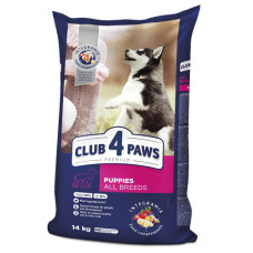Сухий корм для цуценят всіх порід Club 4 Paws з куркою 14 кг