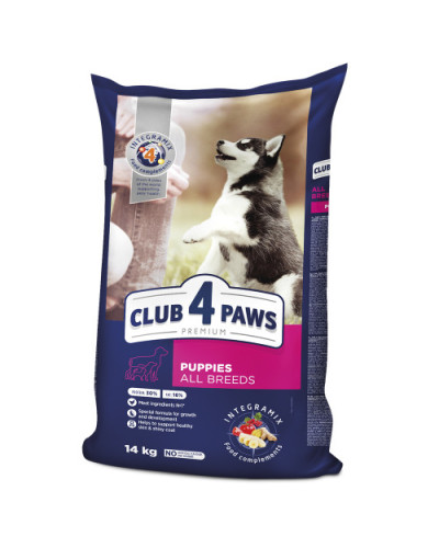 Сухий корм для цуценят всіх порід Club 4 Paws з куркою 14 кг