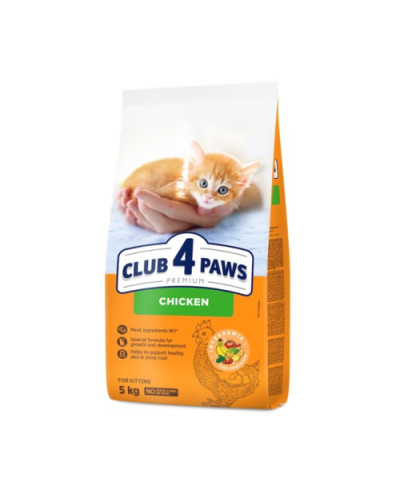 Сухий корм для кошенят Club 4 Paws з куркою 5 кг