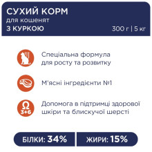 Сухой корм для котят Club 4 Paws с курицей 5 кг