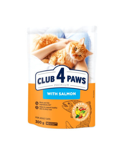 Сухой корм для котов Club 4 Paws with Salmon с лососем 300 г