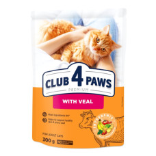 Сухий корм для котів Club 4 Paws with Veal з телятиною 300 г