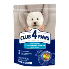 Сухий корм для собак дрібних порід Club 4 Paws з ягнятком та рисом 900 г