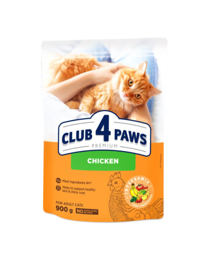 Сухий корм для котів Club 4 Paws з куркою 900 г