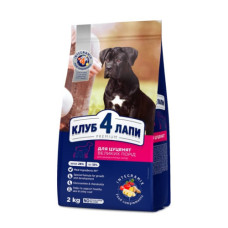 Сухий корм для цуценят великих порід Club 4 Paws з куркою 2 кг