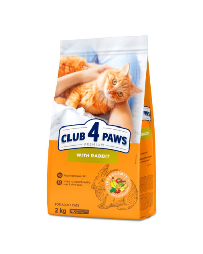 Сухий корм для котів Club 4 Paws with Rabbit із кроликом 2 кг