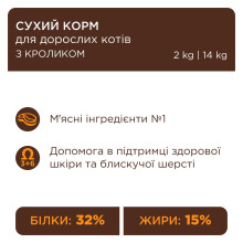 Сухий корм для котів Club 4 Paws with Rabbit із кроликом 2 кг