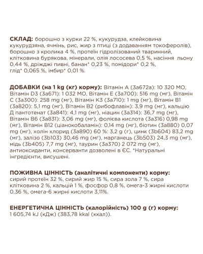 Сухий корм для котів Club 4 Paws with Rabbit із кроликом 2 кг
