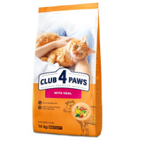 Сухий корм для котів Club 4 Paws with Veal з телятиною 14 кг