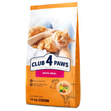 Сухий корм для котів Club 4 Paws with Veal з телятиною 14 кг