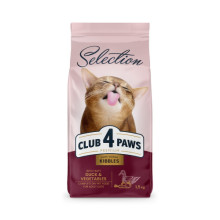 Сухой корм для котов Club 4 Paws Selection с уткой и овощами 1.5 кг