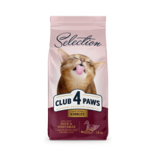 Сухий корм для котів Club 4 Paws Selection з качкою та овочами 1.5 кг