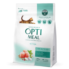 Сухий корм для кошенят Optimeal Kitten з куркою 200 г