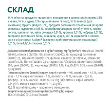 Влажный корм для котов OptiMeal Adult Hairball Control с уткой и кусочками печени в яблочном желе 85 г