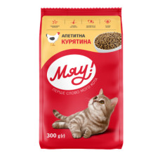 Сухий корм для котів Мяу зі смаком курки 300 г