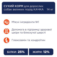 Сухий корм для собак великих порід Club 4 Paws з качкою 14 кг