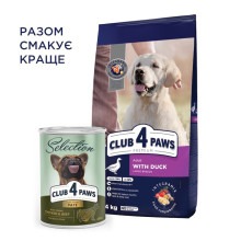 Сухой корм для собак крупных пород Club 4 Paws с уткой 14 кг
