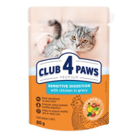 Вологий корм для котів Club 4 Paws Sensitive Digestion для чутливого травлення з куркою у соусі 80 г