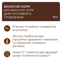 Вологий корм для котів Club 4 Paws Sensitive Digestion для чутливого травлення з куркою у соусі 80 г