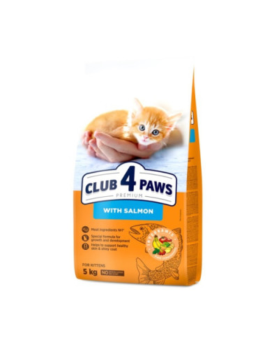Сухий корм для кошенят Club 4 Paws з лососем 5 кг