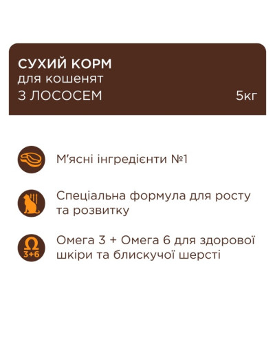 Сухий корм для кошенят Club 4 Paws з лососем 5 кг