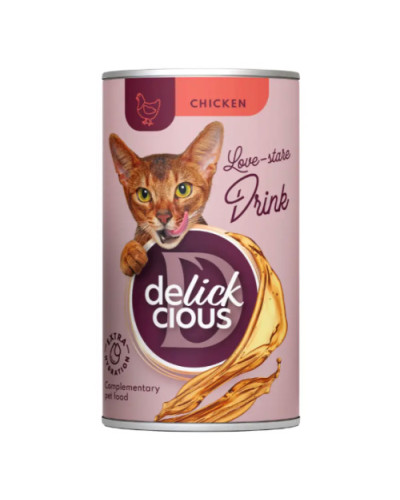 Вологий корм для котів Delickcious Напій з куркою 140 г