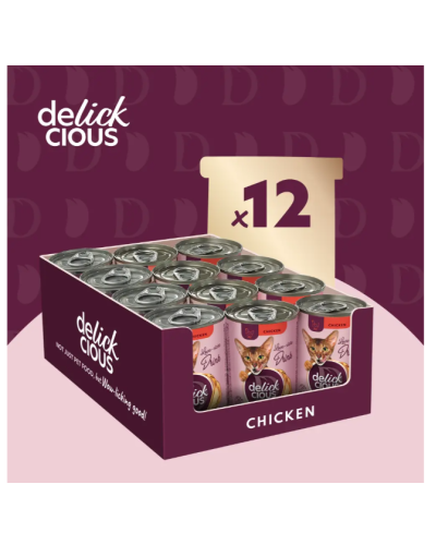 Вологий корм для котів Delickcious Напій з куркою 140 г