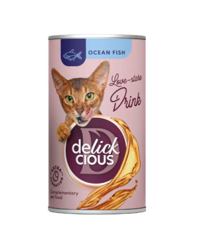 Вологий корм для котів Delickcious Напій з океанічною рибою 140 г