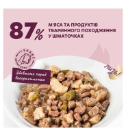Вологий корм для котів Delickcious шматочки з ягнятком, курячим філе та квасолею в желе 85 г