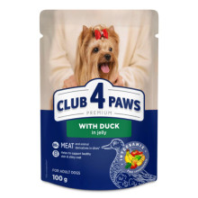 Вологий корм для собак Club 4 Paws з качкою у желе 100 г